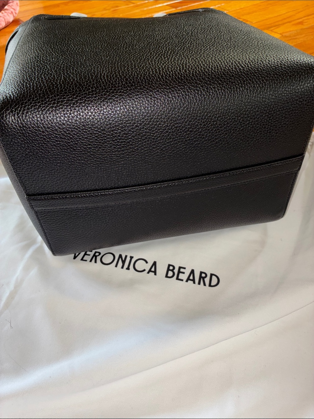Veronica Beard Black Dash Leather Tote NWT - Picture 8 of 8